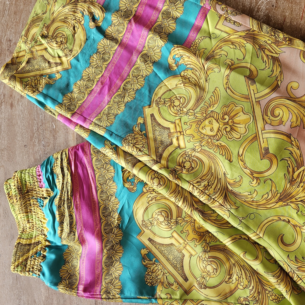 Versace Multicolor Baroque Print Pants